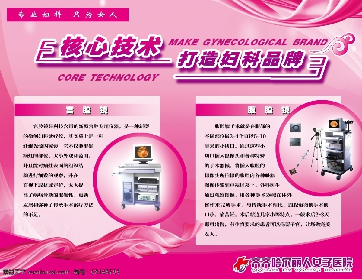 宫 腹腔镜 核心 技术 微创 妇科 医疗 女子 宫腔镜 分层 源文件