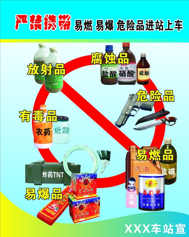 严禁 携带 易燃易爆 易燃 易爆 进站 上车 展板模板 矢量