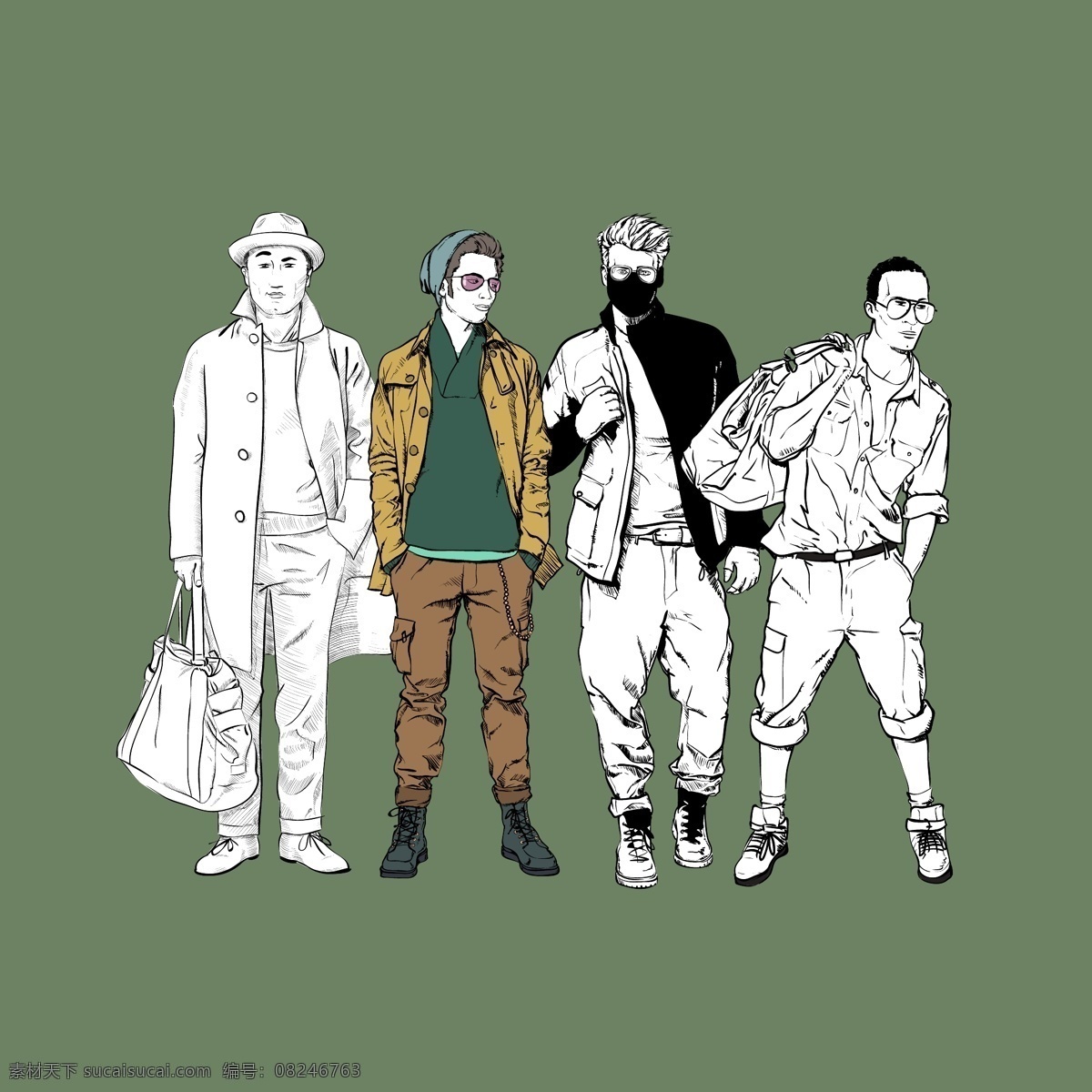 印花 矢量图 服装图案 卡通 男人 人物 童装 印花矢量图 面料图库 服装设计 图案花型