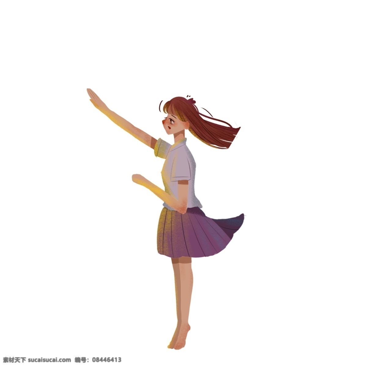 伸手 女孩 免 扣 图 卡通女孩子 穿裙子女孩 可爱的小女孩 女孩免扣图