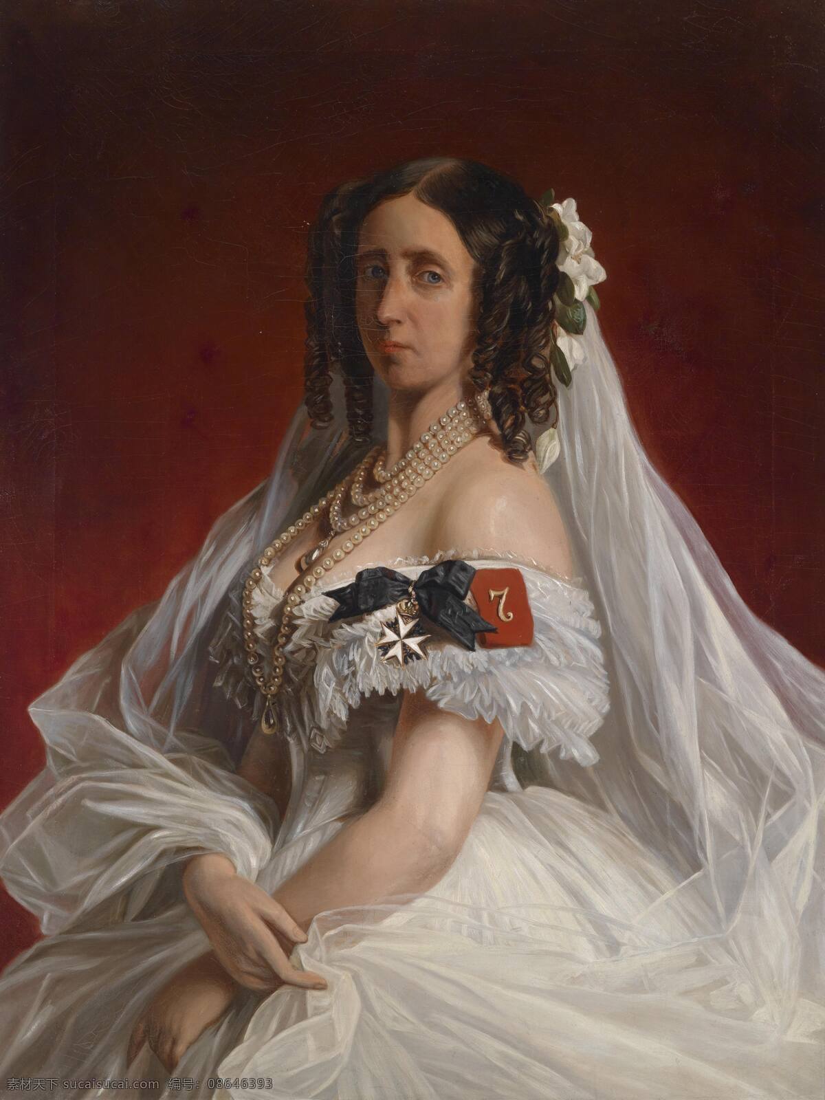 公爵 夫人 绘画书法 文化艺术 油画 公爵夫人 弗朗茨 萨维尔 温特 哈尔特 作品 德国画家 19世纪油画 装饰素材
