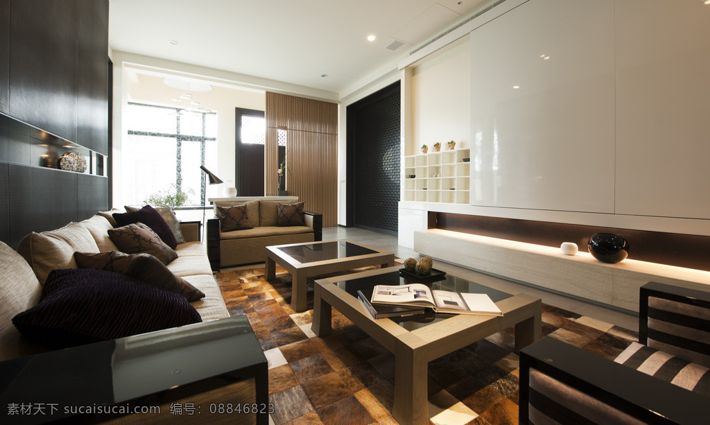 现代 客厅 茶几 效果图 现代风 客厅效果图 室内设计 家居 家具 家装 家居装饰 沙发 地毯 壁柜 白色柜子