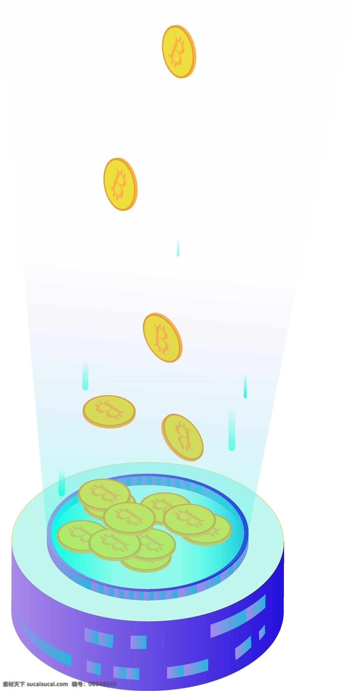 d 科技 金融 元素 原创 商业元素 2.5d 金币