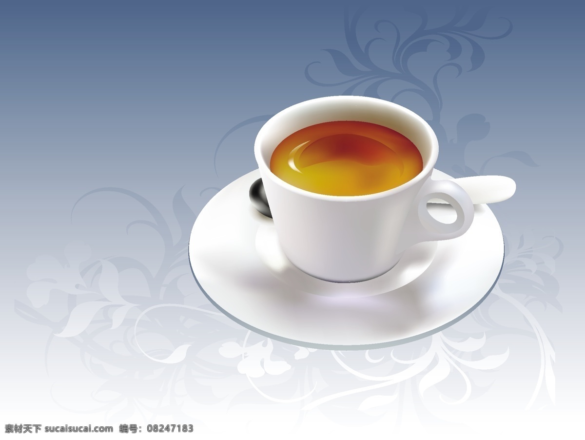 矢量一杯咖啡 一杯 咖啡 矢量 eps格式 矢量咖啡 咖啡杯 杯子 勺子 碟子 矢量素材 白色