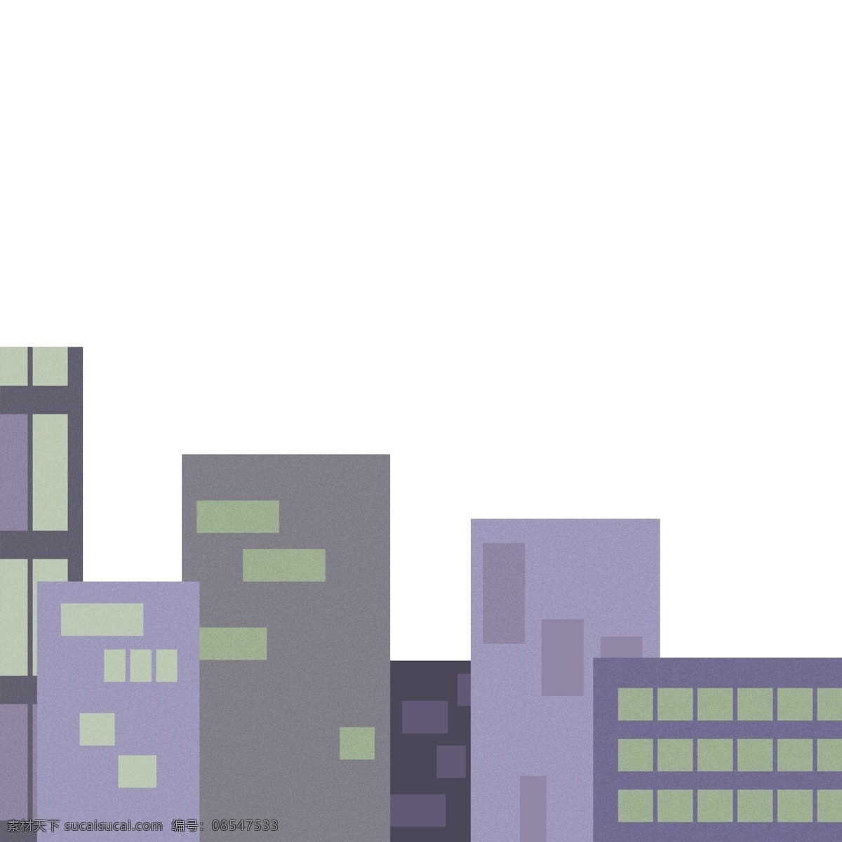 城市 楼房 房屋 建筑物 卡通 彩色 水彩 创意 手绘 绘画元素 现代 简约 装饰 图案