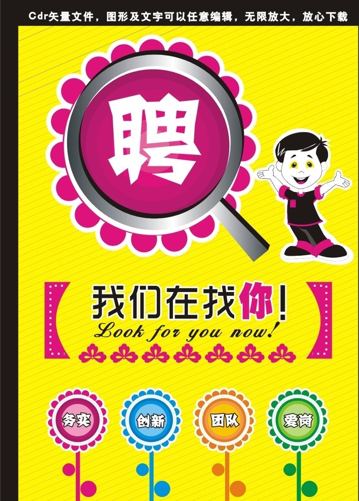 招聘 海报 展板 创意招聘海报 招聘海报 企业招聘 企业 人才招聘 创意 个性海报 矢量人物 金色醒目背景 通用招聘海报 刊板 岗位 招聘海报模板 招聘海报设计 招聘海报素材 广告设计模板 源文件下载 共享文件