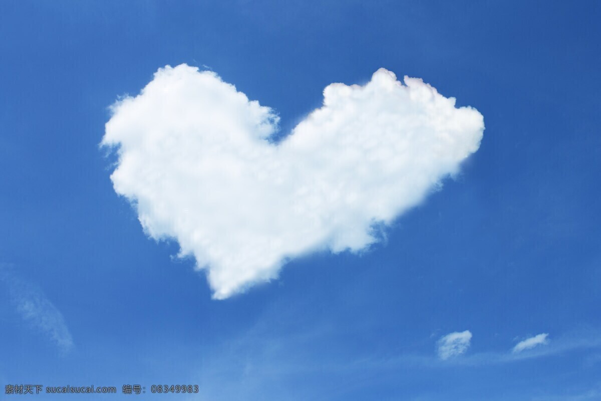 浪漫天空云朵 云 心脏 天空 蓝色 爱情 运气 忠诚 情人节 浪漫