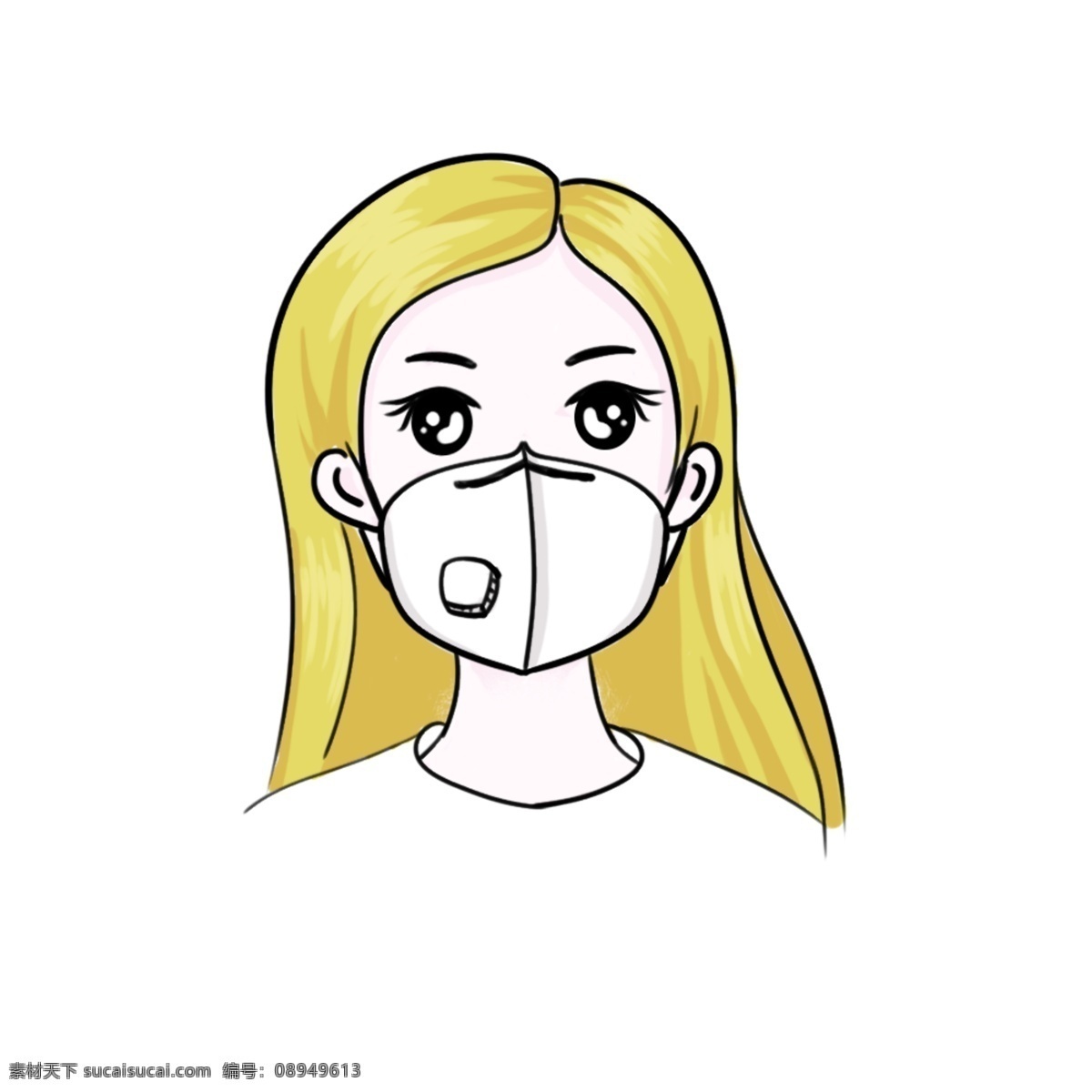 戴口罩的人 带口罩的人 戴口罩 手绘人物 卡通人物 女人 防雾霾口罩 防传染口罩 人物图库 女性妇女