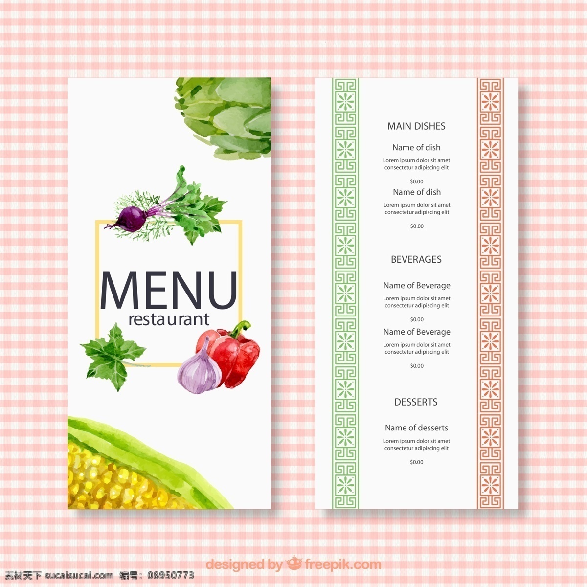简约 果蔬 菜单 模板 菜谱设计 创意菜单 菜单模板 菜单图下载 矢量素材 平面广告 菜单素材 英文菜单 果蔬菜单 简约菜单