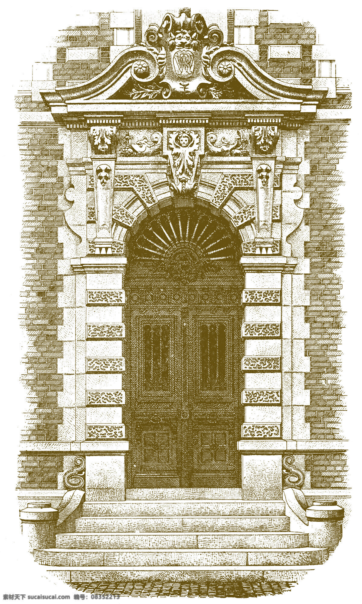 手绘欧式建筑 欧式建筑 手绘画法 建筑 楼房 手绘建筑 复古 怀旧 陈旧 古朴 欧式建筑局部 绘画书法 文化艺术