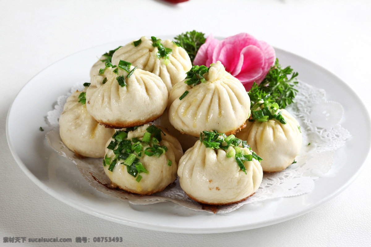 上海生煎包 上海 生煎包 面食 面点 点心 小吃 主食 菜品图 餐饮美食 传统美食