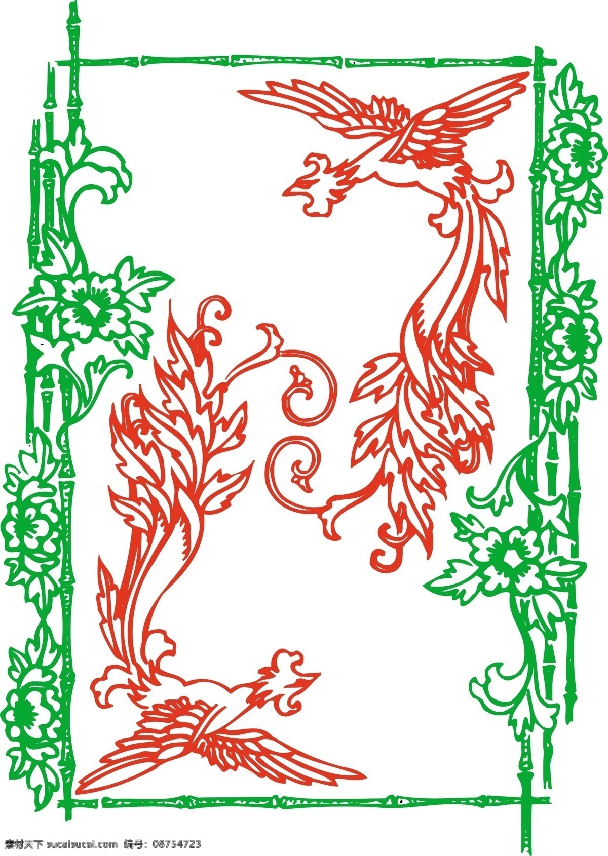 凤纹 底纹 底纹边框 花纹花边 民间艺术 矢量图库