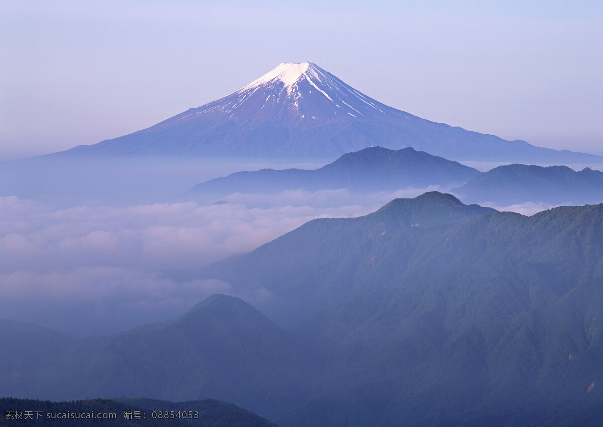 富士山 日本 雪山 旅游 国外旅游 37樱花 自然景观 自然风景 蓝色