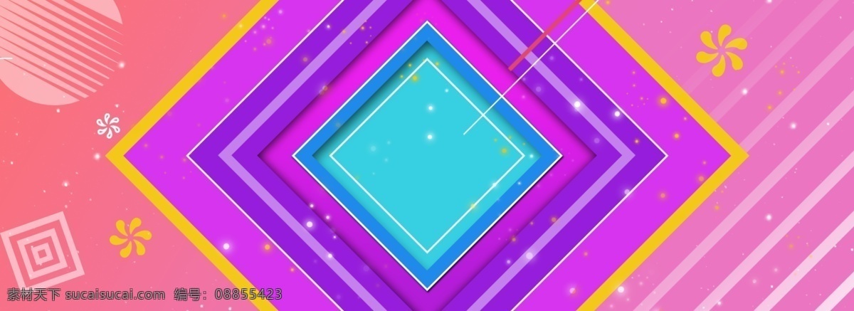 原创 波普 风 渐变 促销 商务 背景 简约 红色 波普风 正方形