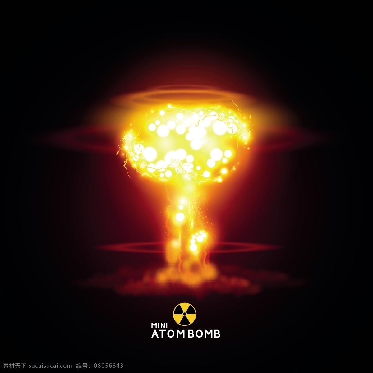 原子 核武器 爆炸 矢量 eps格式 火焰 世界末日 战争 毁灭性打击 原子弹爆炸 冲击波 矢量图