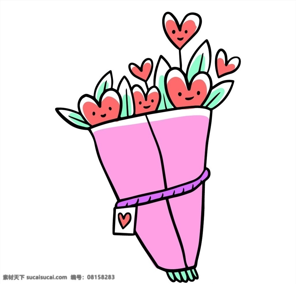 矢量花束 卡通花束图片 矢量图素材 ai素材