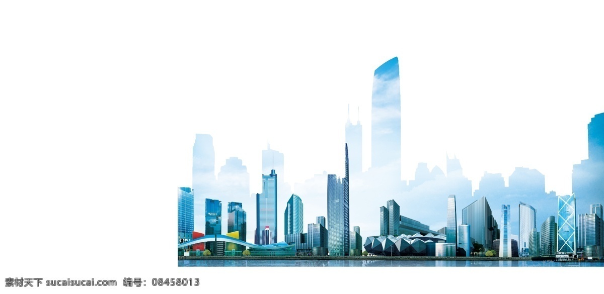深圳 标志性 建筑 分层 标志 大海 蓝色 地王大厦