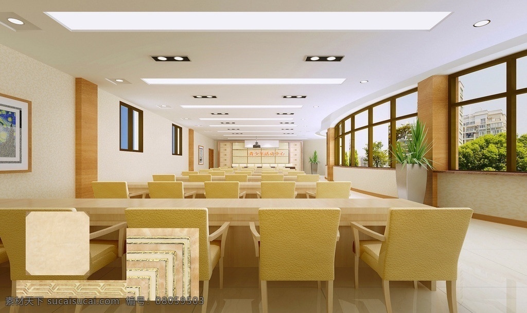 大 会议室 效果图 会议室效果图 会议室方案 桌椅 窗户 视频 方案 会议室效果 公装效果图 3d作品 3d设计