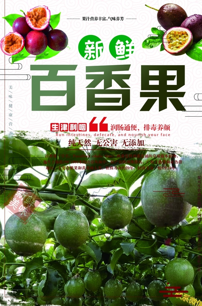 百香果 新鲜 ps图层 功效 广告 分层