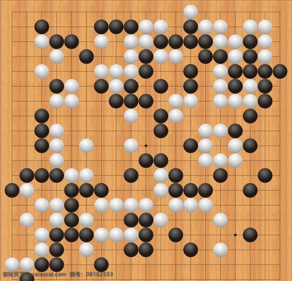 围棋棋谱 围棋 吴清源大师 围棋谱素材 矢量素材 黄色棋盘 黑白棋子 广告 文化艺术 传统文化
