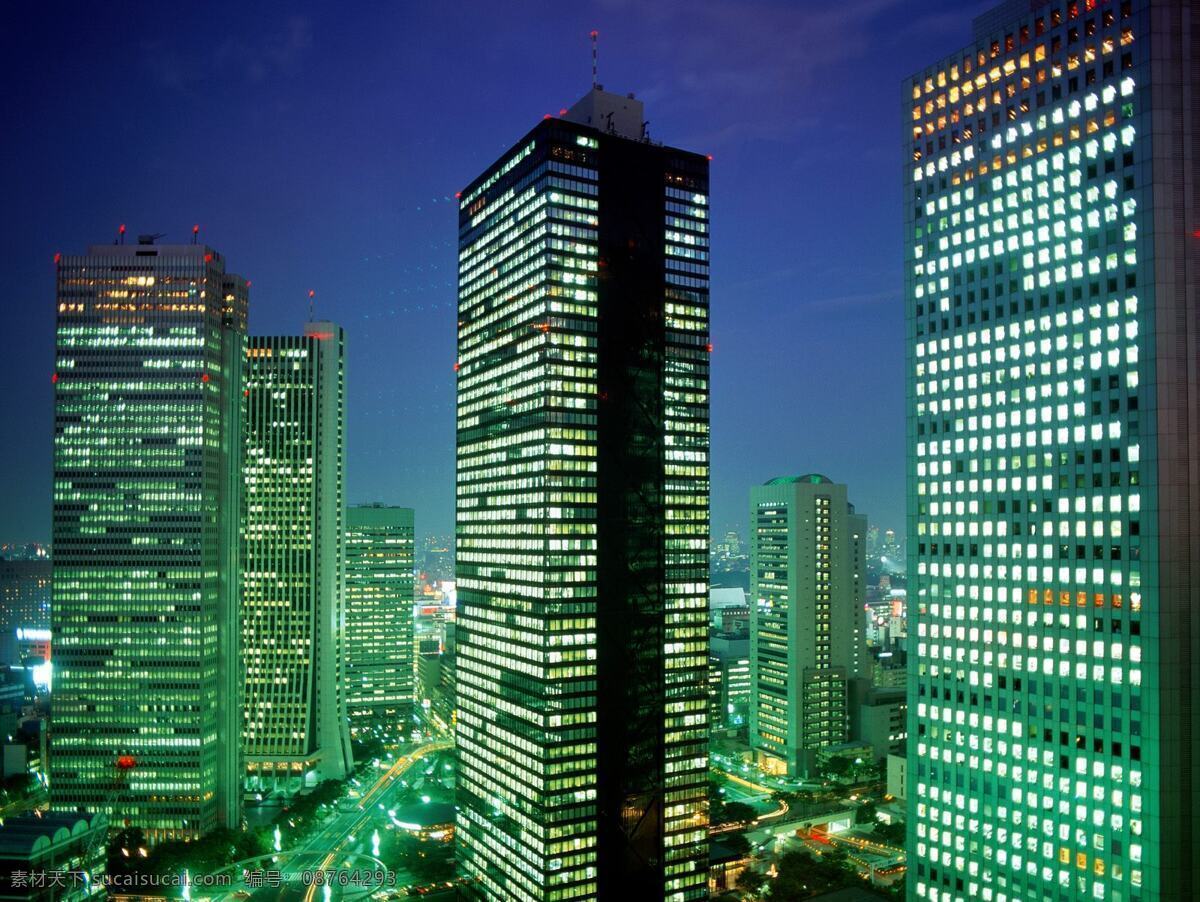 高楼 夜景 生活 黑色