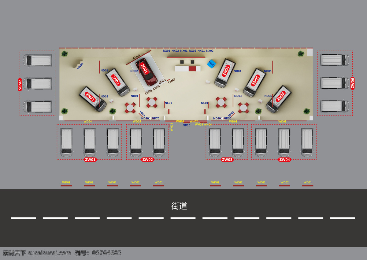北汽 威 旺 展厅 布局 4s店 环境设计 汽车 展览设计 北汽威旺 威旺 装饰素材 展示设计