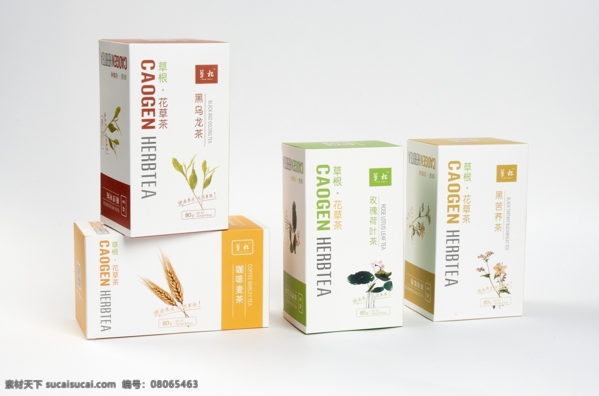 草根 产品 盒子 花草茶 排列 生活百科 养生茶 草很 psd源文件 餐饮素材