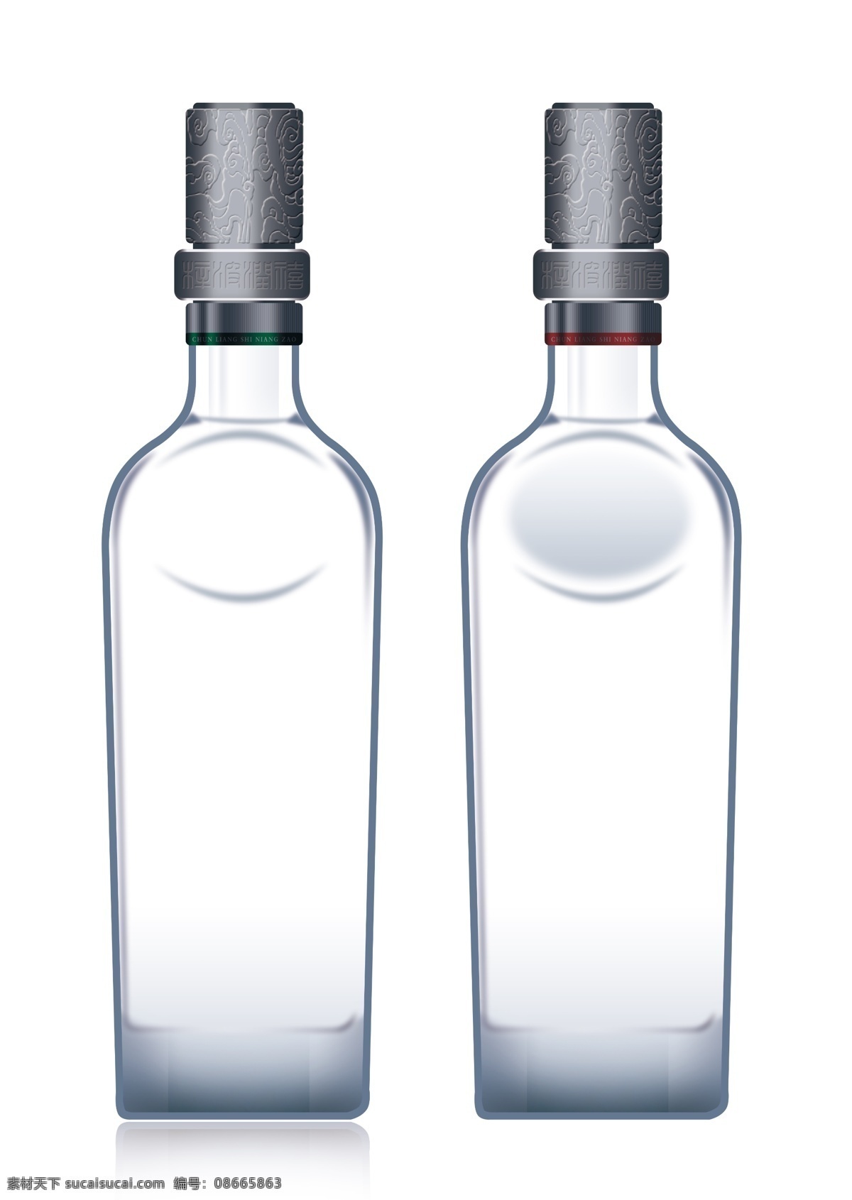 分层 白酒 玻璃 金属 酒瓶 图腾 酒瓶素材下载 酒瓶模板下载 高档洒瓶 矢量 银色 金融类 源文件 矢量图 商务金融