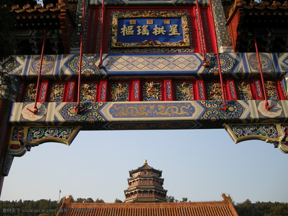 雕梁画栋 传统 房地产 古建筑 建筑园林 龙纹 牌坊 塔 图案 屋顶 雕梁 画栋 星拱瑶枢 题字 威严 装饰素材 园林景观设计