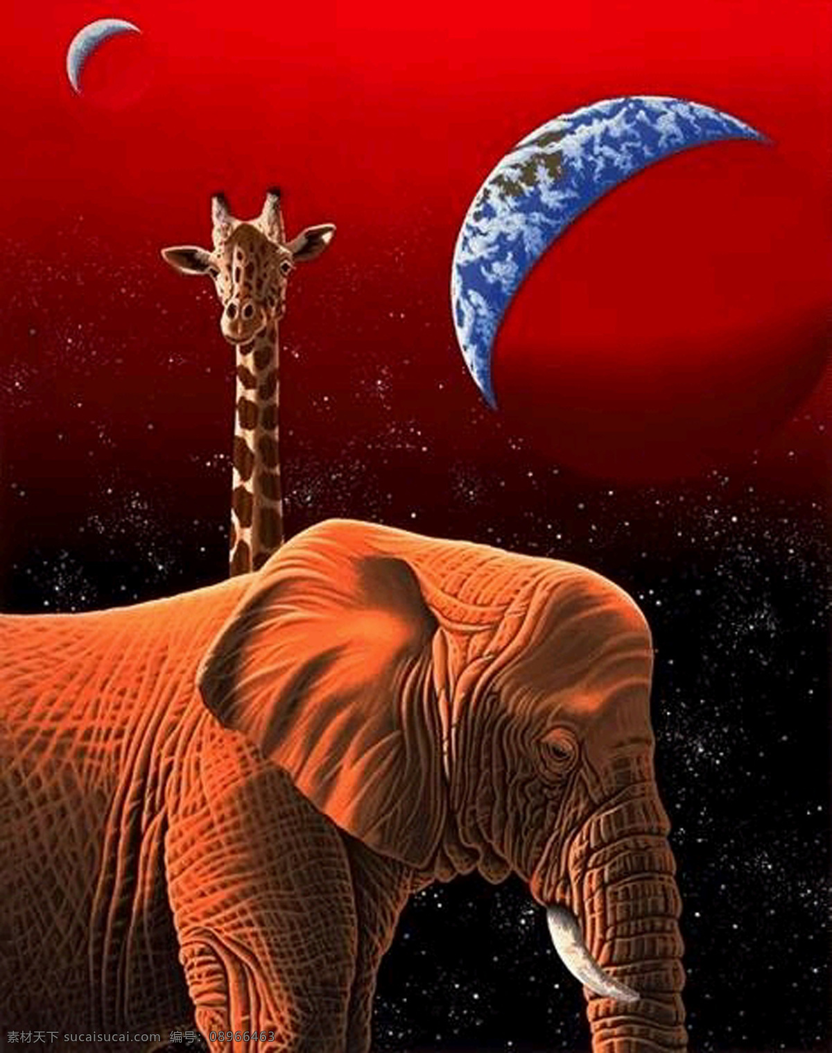 丙烯画 科幻世界24 设计素材 丙烯画篇 其它绘画 书画美术 红色