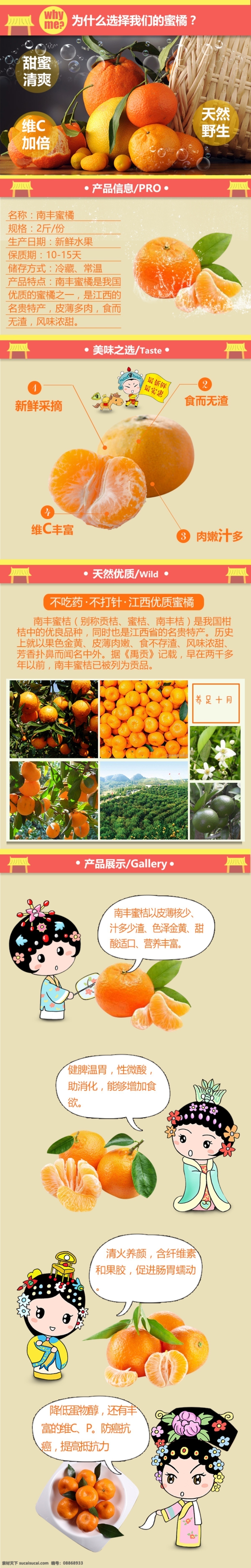 南丰蜜桔详情 蜜橘 水果 黄色