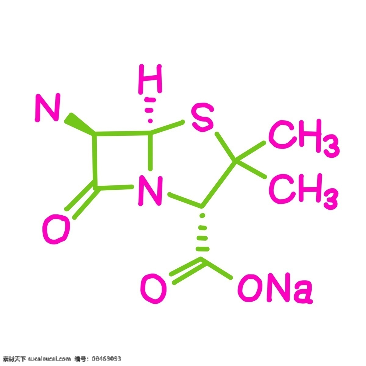 绿色 图案 化学 插图 紫色化学式 图案化学式 精美的图案 化学方程式 夸克 教学 分子 平面图