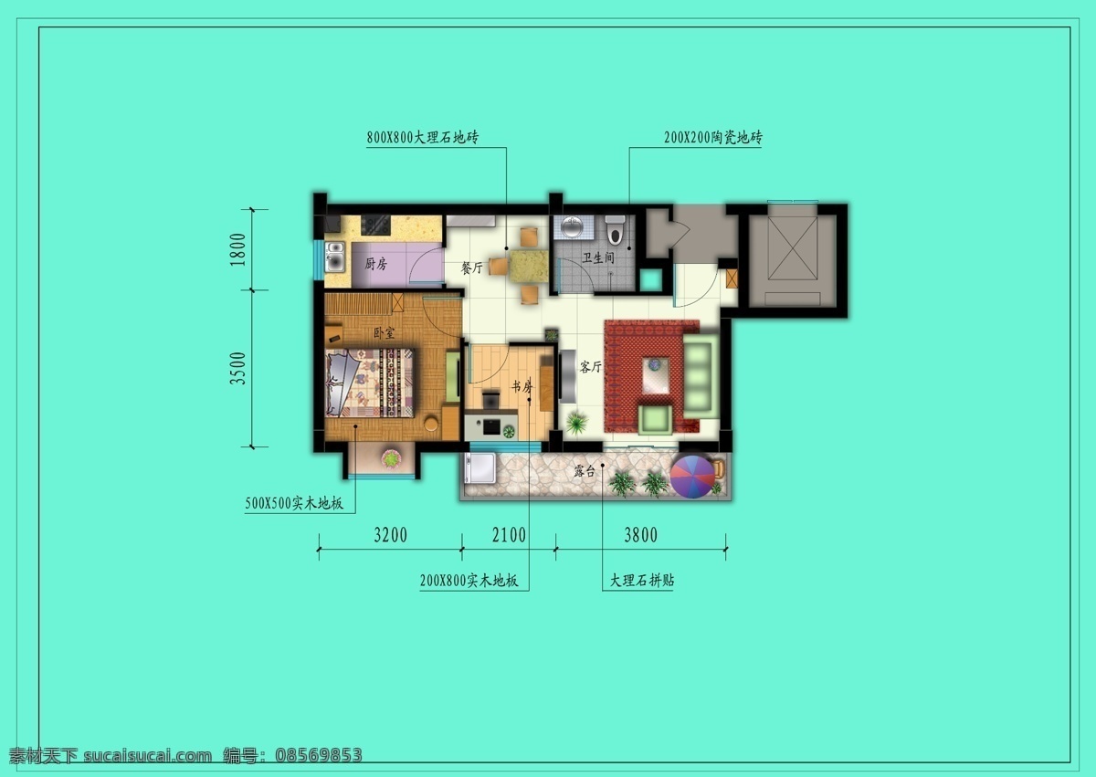 彩色 户型 图 房地产矢量图 建筑设计 矢量图 室内设计 建筑 家具 源文件 家居装饰素材