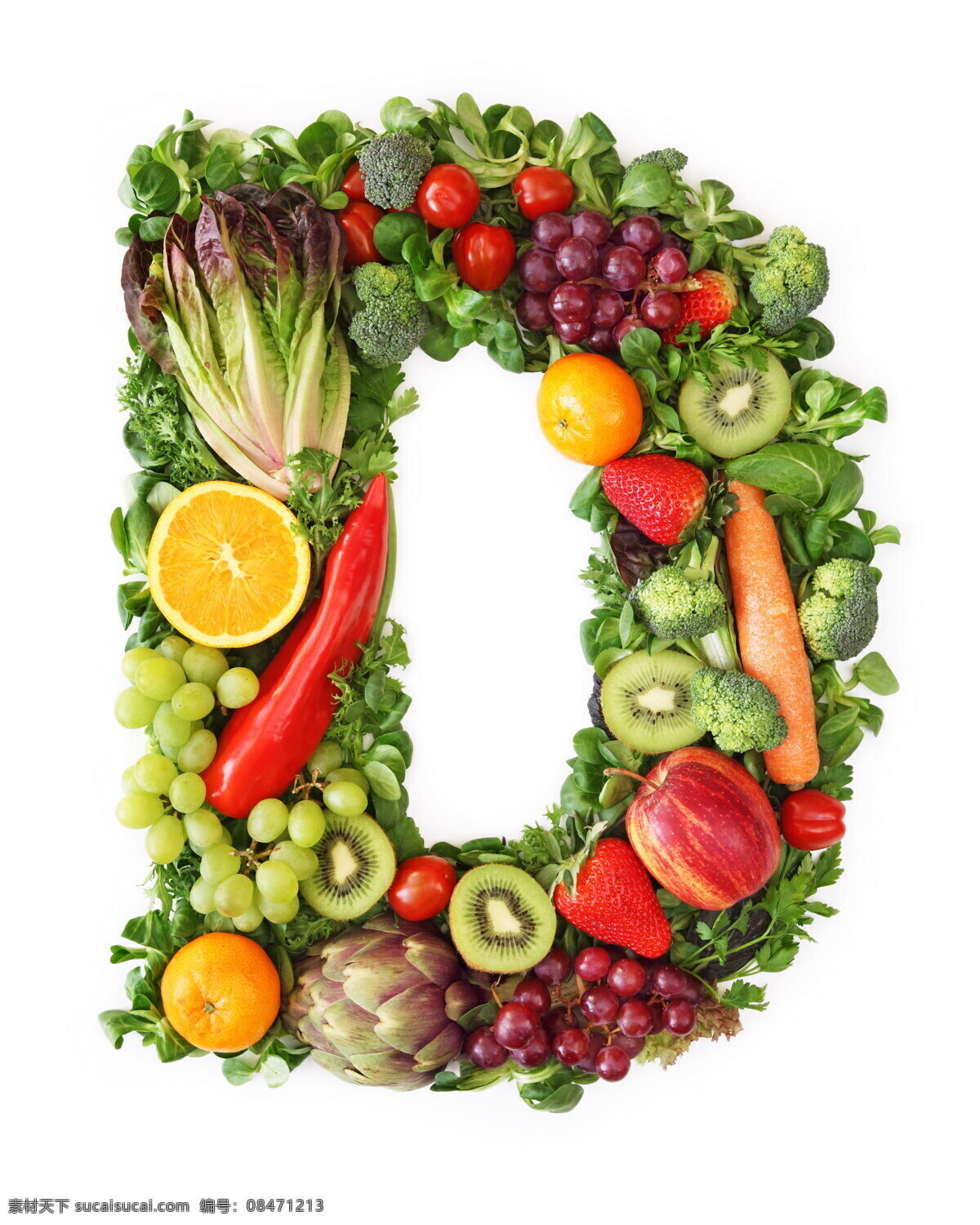 蔬菜水果 组成 字母 d 槽内 葡萄 辣椒 蔬菜 水果 食物 食材 书画文字 文化艺术 白色