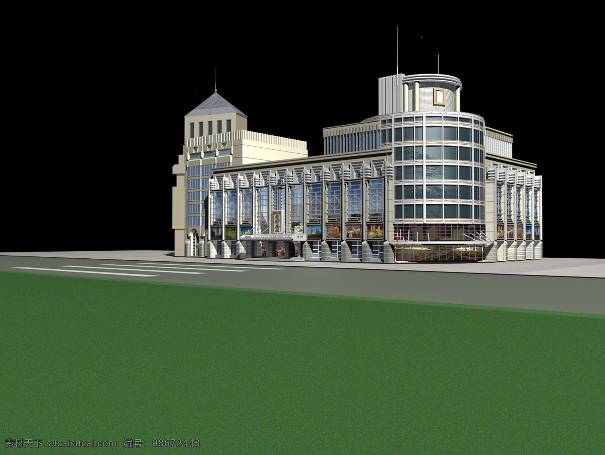 三维 建筑 3d设计模型 max 古建 室外模型 源文件 三维建筑 房建 3d模型素材 其他3d模型