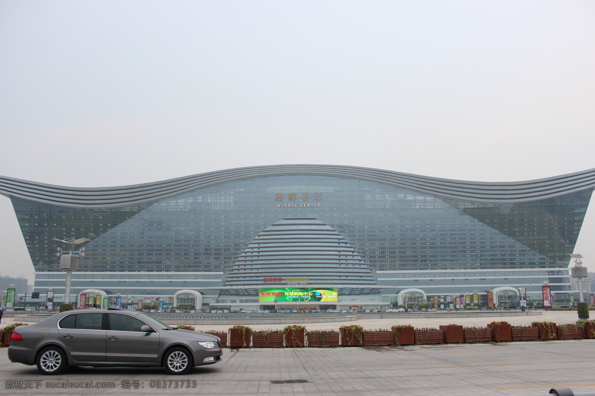 成都 新世纪 环球 中心 环球中心 建筑 商业 综合体 汽车 城市风景 建筑景观 自然景观