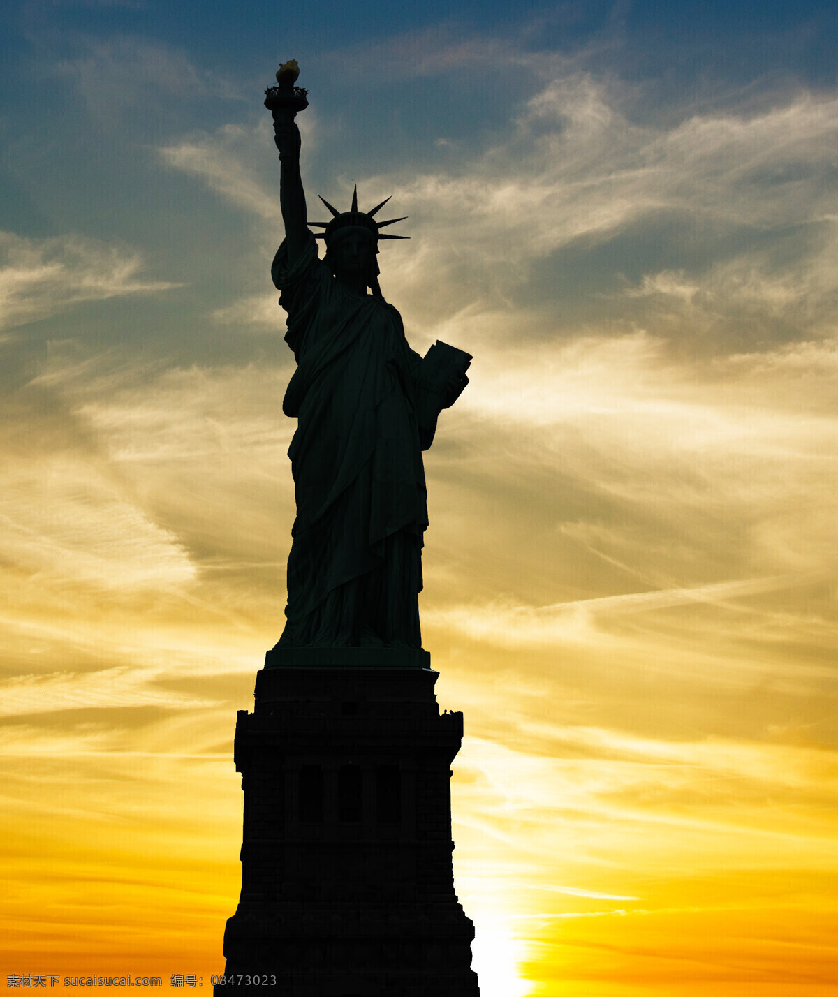 自由 女神像 剪影 纽约风景 自由女神像 标志性建筑 城市风景 建筑设计 环境家居