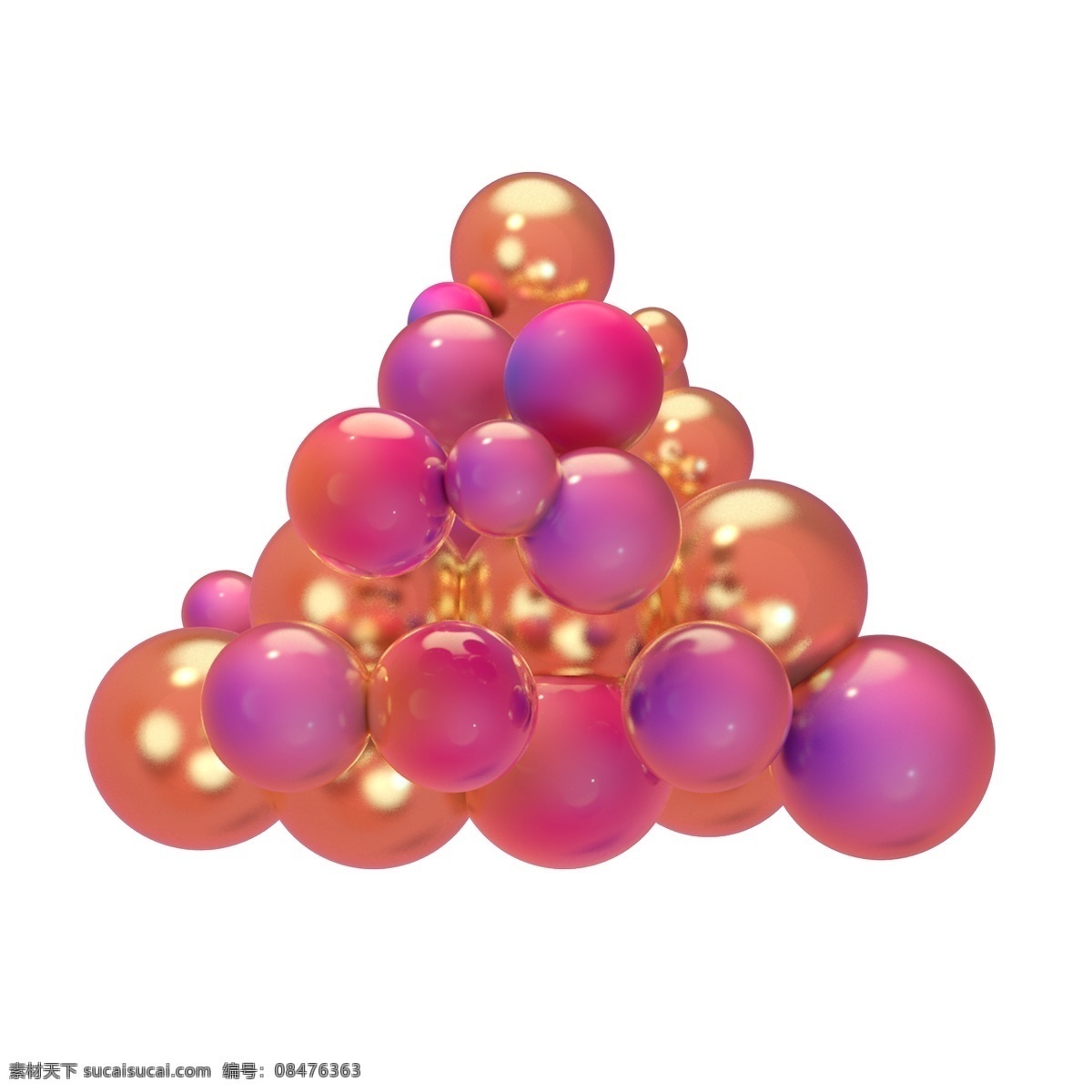 c4d 立体 圣诞节 粉色 金色 风格 装饰 元素 球 3d立体 圣诞球 免扣png 粉色球 金色球 海报装饰 漂浮