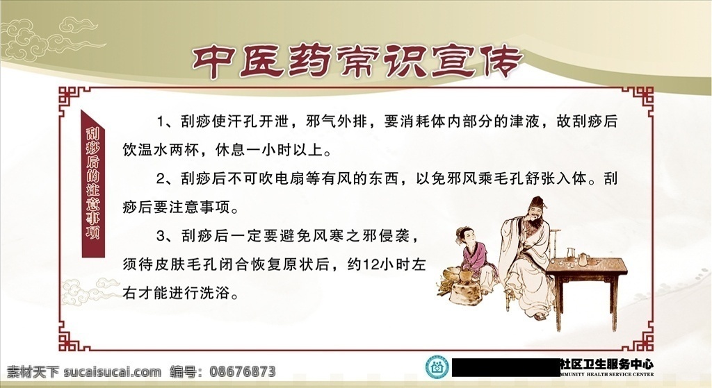 中医宣传栏 刮痧 刮痧展板 刮痧宣传 中医展板 中医宣传
