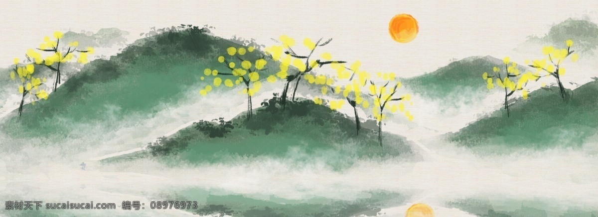 水墨画 山 海报背景素材 水墨 水墨风格 水墨画册 古典 西子妆 诗歌 文化 墨迹 远山 梅花 中国画 山水古画