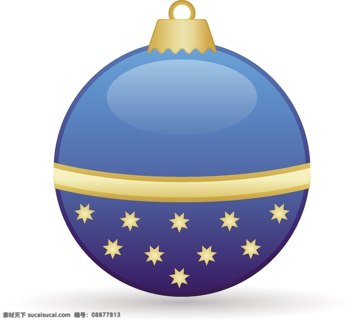 卡通 矢量 小 装饰 图 圣诞节 小星星 蓝色 球体 圣诞树装饰物