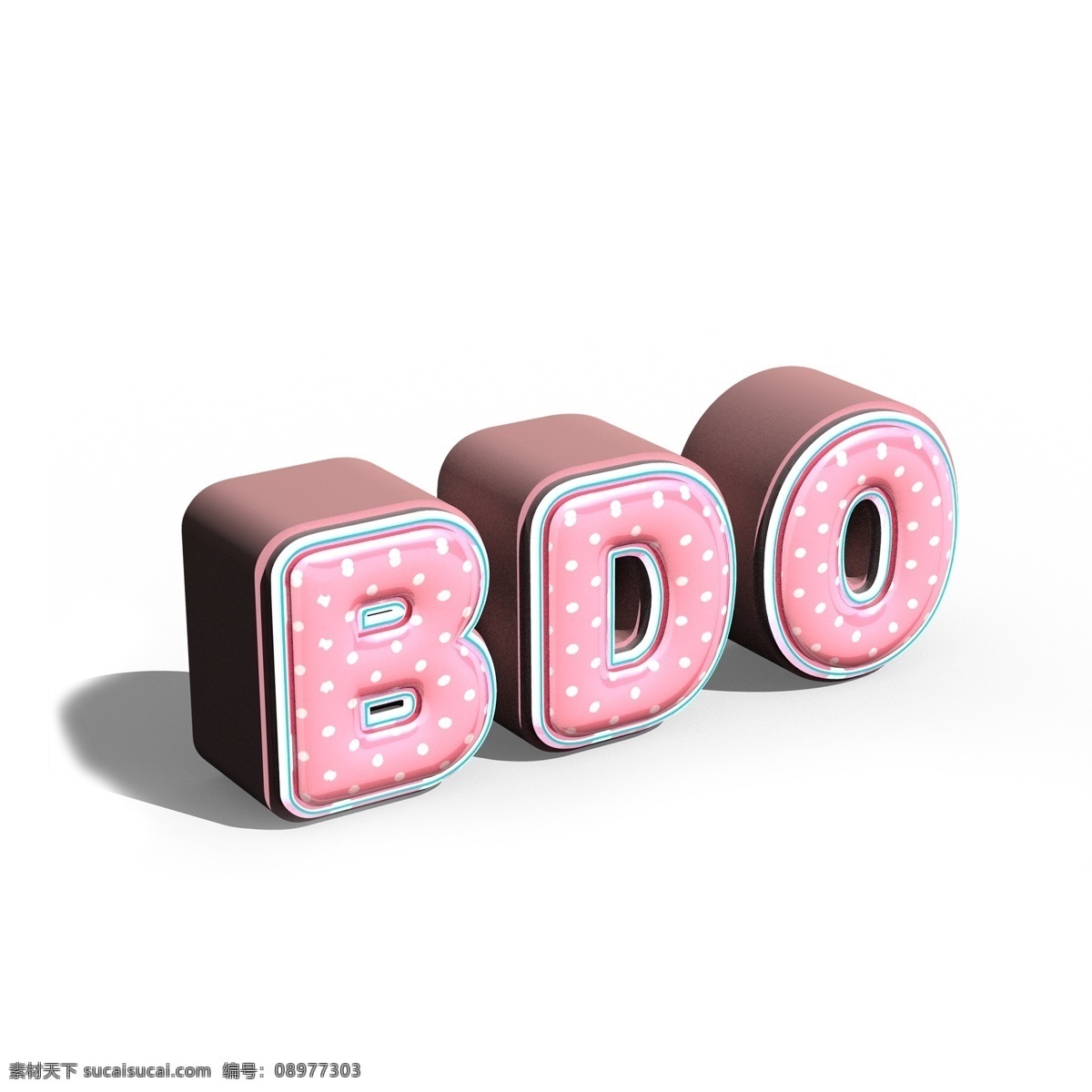 金属 立体 bdo 字母 艺术 字 商用 艺术字 bdo字母