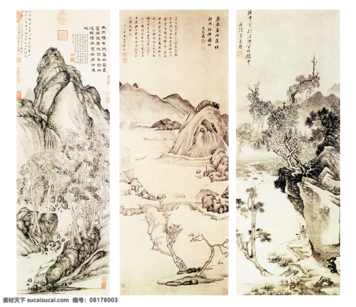 中国名画素材 山水画 绘画 手绘 艺术 图画 绘图 书法 文化艺术 绘画书法 中国美术素材