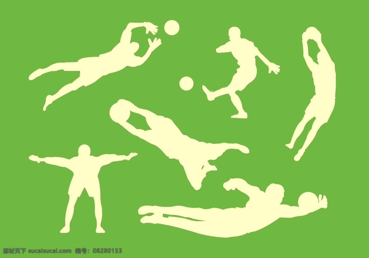 守门员的载体 足球 进球 守门员 剪影 球员动作 球 门将 插图 图人 黑人 男人 游戏 运动 比赛 踢 评分 孤立 背景 团队 脚 跳跃 防御 发挥 人的轮廓 轮廓