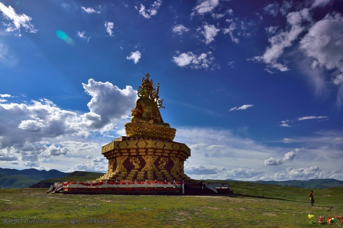 西藏 白玉 亚青 寺 风景