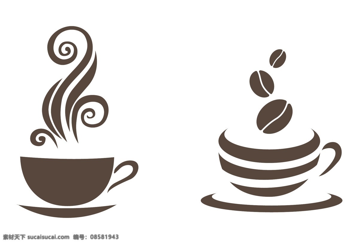 咖啡素材 咖啡 咖啡杯 咖啡豆 咖啡简笔画 咖啡logo 标志图标 其他图标