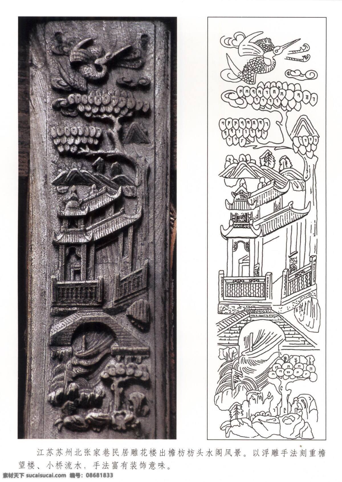 古代建筑 雕刻 纹饰 山水景观 亭台楼阁 设计素材 古建图案 其他资料 建筑装饰 白色