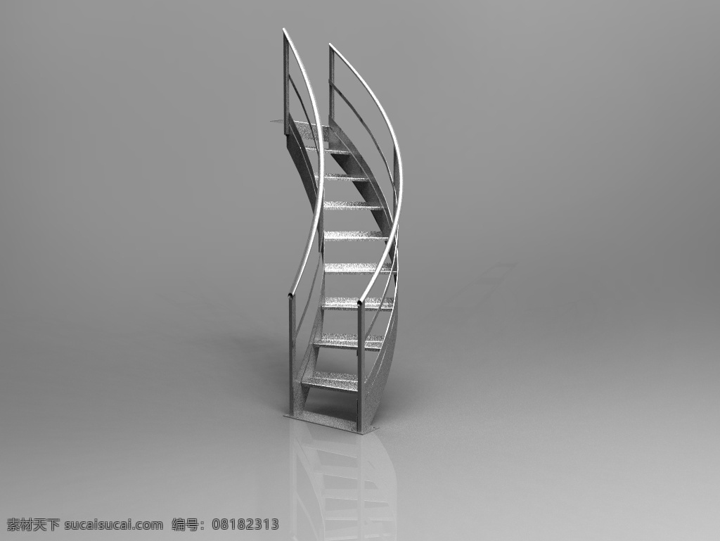 度 螺旋 楼梯 工业设计 体系结构 组件 3d模型素材 建筑模型