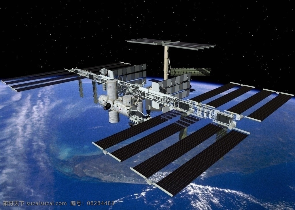 太空 中 国际 空间站 国际空间站 宇航 浩瀚 宇宙 发现 探索 高科技 科学研究 现代科技