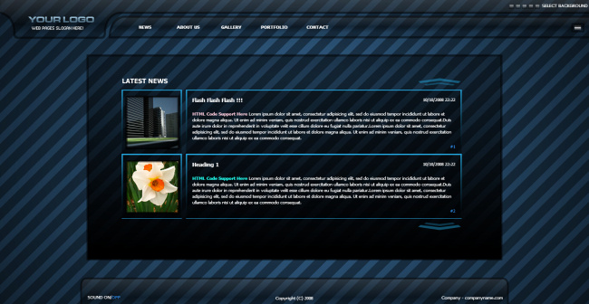 经典 蓝色 企业 网页动画 模板 网页设计 企业网站 动画 网站 动画网页模板 网页素材 flash